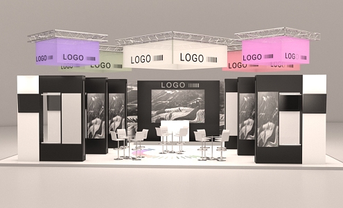 Modern Exhibition Fashion Booth 3d model