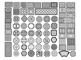 New Chinese-style openwork window component hardware 3d model