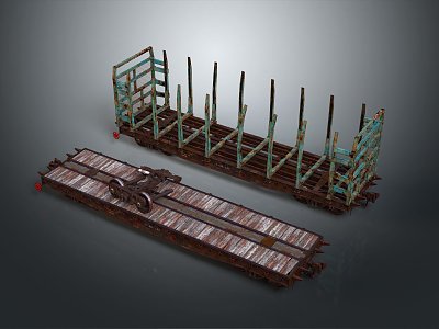 INDUSTRIAL LOFT vintage train rail wagon steam train 3d model