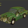 Green Classic Vintage Car With Retro Exterior Design And Classic Style