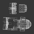 Futuristic 3D Rendered Cockpit Furniture Seat With Console Control Panels Displays And Buttons