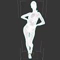 Woman In Brown Bikini Standing And Posing Against Black Background