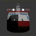 Large Container Ship With Colorful Cargo Containers And Red White Hull For Marine Transportation