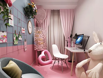 Modern Live Studio Online Red Live 3d model