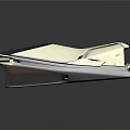 Modern Sleek Device Top With Cream White Body Navy Blue Accent And Smooth Surface