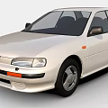 Sleek White Car Design Featuring Front Headlights Alloy Wheels And Smooth Body Lines