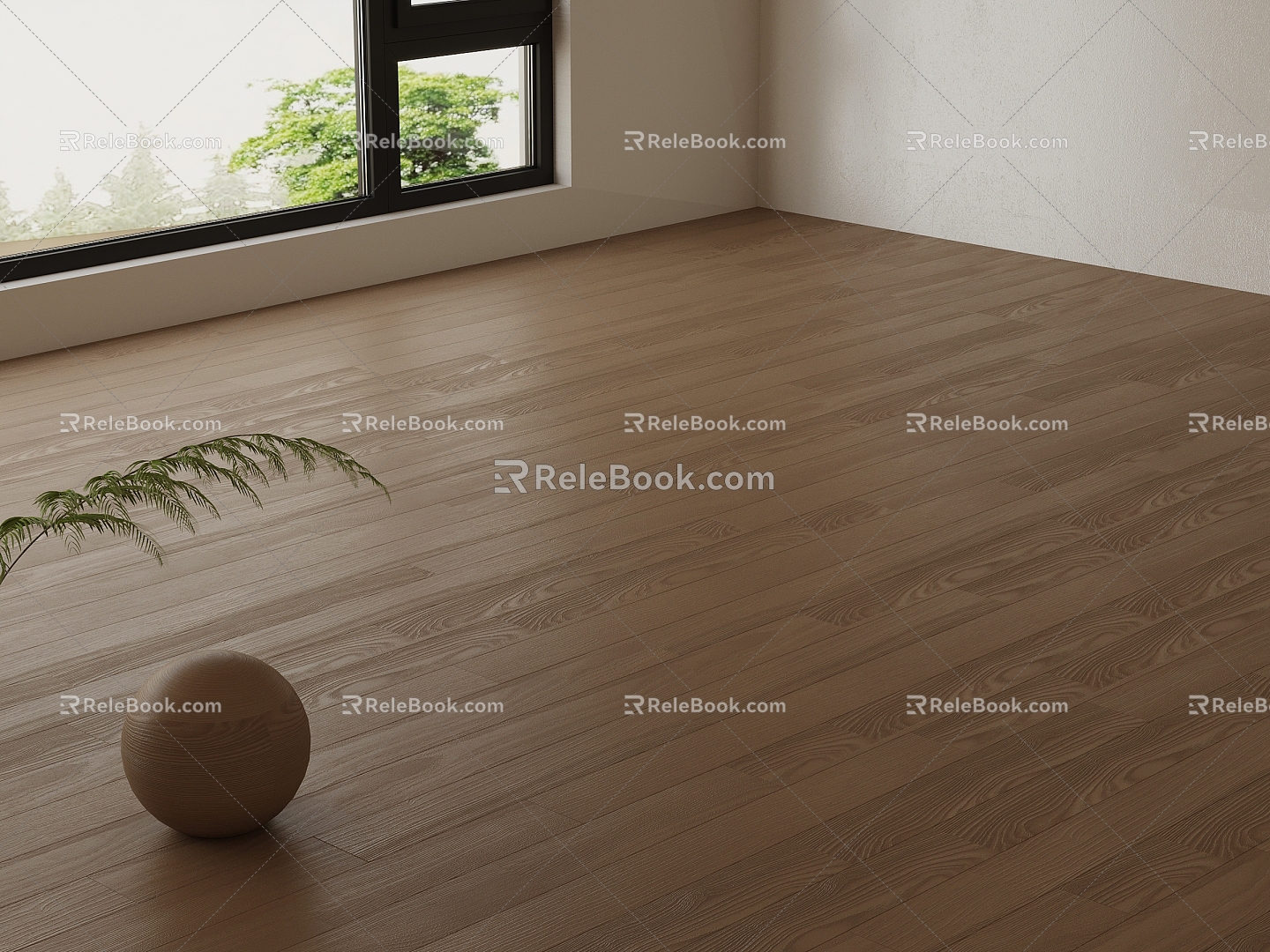 Cream wind wood floor 3d model