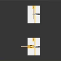 White Square Boards With Yellow Strips Wooden Strips And Metal Parts
