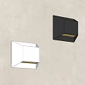 Modern Geometric Wall Lamps With Metal Finish Mounted On Beige Wall Illuminating