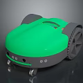 Smart Modern Green Computerized Robot Vacuum With Wheels And Design