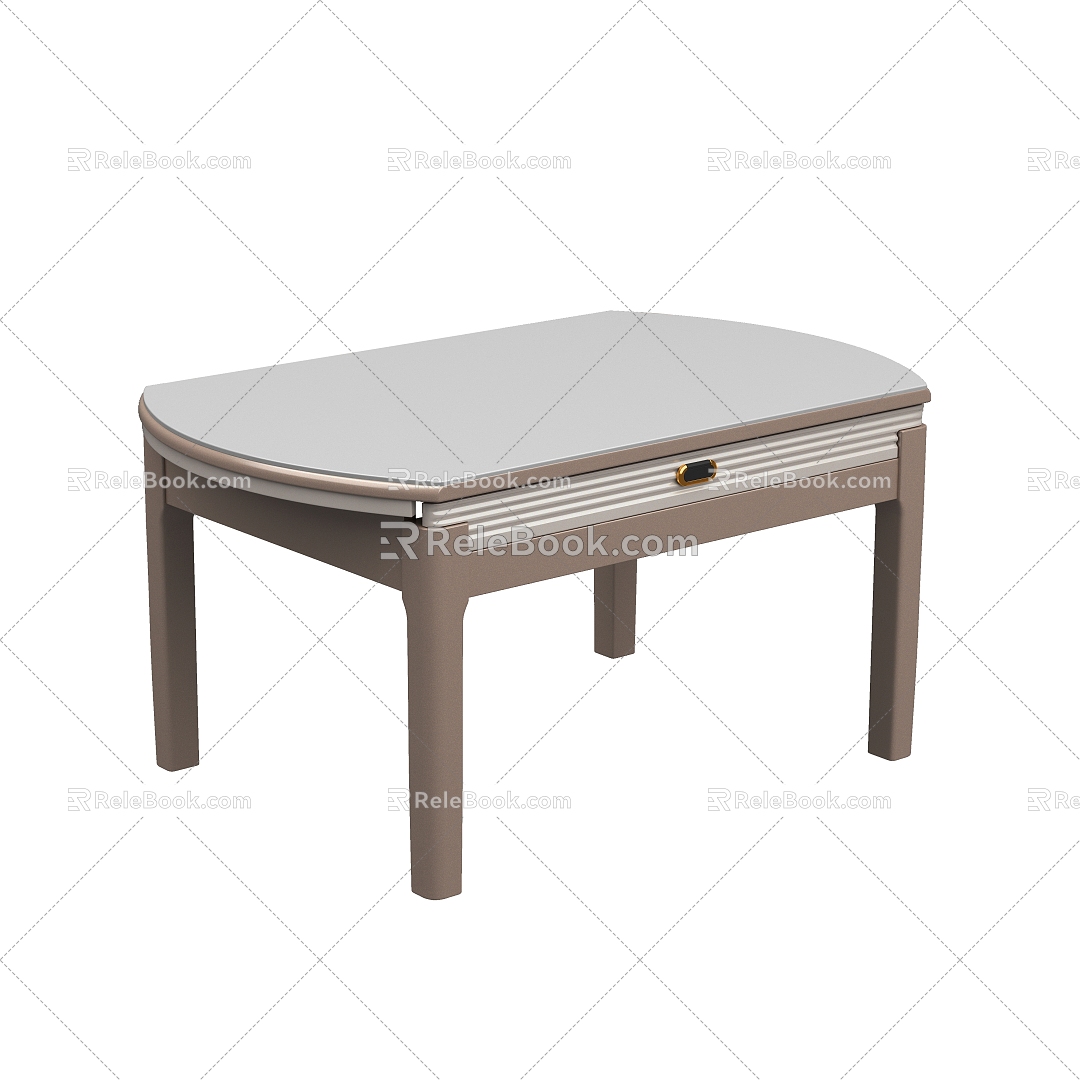 Modern minimalist dining table 3d model