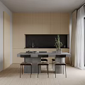 Modern Living Dining Room Interior With Open Concept Sofa Dining Table And Large Windows