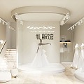 Modern Wedding Dress Shop Wedding Dress Hall 3d model