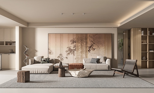 New Chinese Living Room 3d model