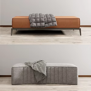 Modern Bed End Stool Bed End Stool Combination 3d model
