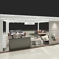 Modern White Frame Furniture Exhibition Booth With Sofa Coffee Table And Top LOGO