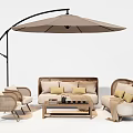 Outdoor Sofa Rattan Sofa Casual Sofa Single Sofa 3d model