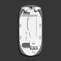 White Hovercraft Water Vehicle With Top Mounted Fans And Air Cushion Base