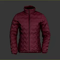 Stylish Pink Quilted Puffer Jacket with Full Zipper Closure for Women