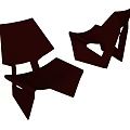 Modern Black Leisure Chairs With Geometric Design And Sleek Structure For Living Space