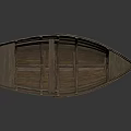 Vintage Rustic Wooden Boat With Simple Planks And Traditional Handcrafted Design