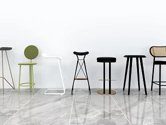 Modern Bar Chair 3d model