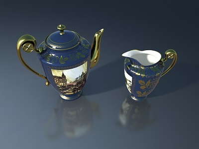 Chinese Ornaments Pendant Chinese Vase Chinese Tea Ceremony 3d model