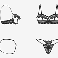 Elegant Black Lace Lingerie Set With Bras And Matching Panties