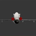 Unique Airplane Themed Model With Toilet And Red Circular Parts