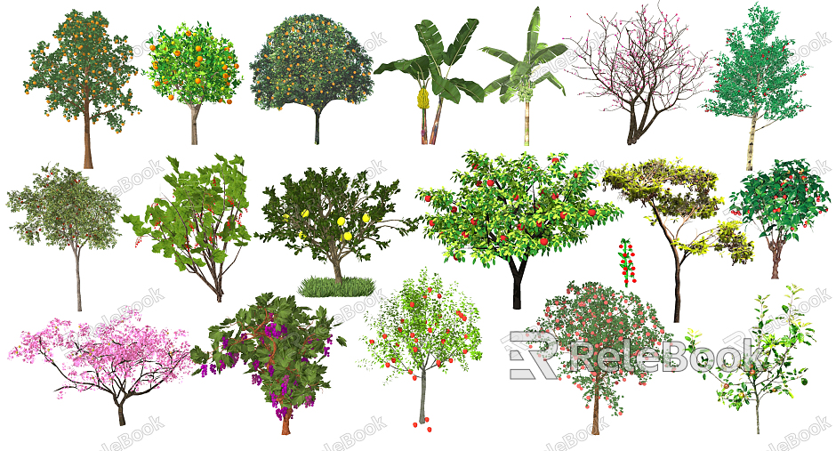 Modern Fruit Trees model