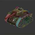 Military Tank With Metal Armored Body Cannon And Heavy Duty Tracks