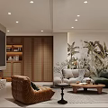 Luxury Living Dining Room Interior With Wooden Wall Fireplace Entryway And Clothing Area Design
