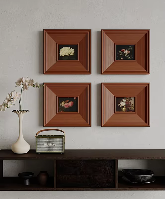 French Middle Style Decoration Hanging Painting Ornaments 3d model