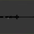 Black Sniper Rifle With Scope And Bipod On Smooth Black Surface With Gray Gradient Background