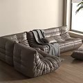 Poliform modern sofa combination multi-person sofa corner sofa leather sofa pillow 3d model