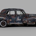 Rusty Cadillac car 3d model