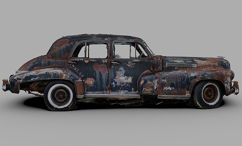 Rusty Cadillac car 3d model