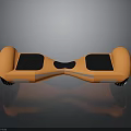 Orange Hoverboard Featuring Dual Pedals Black Non Slip Pads And Reflective Strips