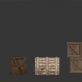 Rustic Wooden Crates In Various Sizes For Home Storage And Decoration