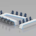 Professional Control Room Interior Design With Modern Console Desks And Ergonomic Chairs