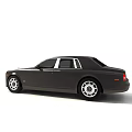 Black Luxury Sedan With Silver Grille Chrome Wheels And Classic Design