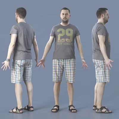 Modern Men Men's Characters 3d model