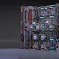 Smart Machines in Industrial Metallic Structure With Multiple Robots And Control Panels