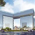 Modern Industrial Factory Park Featuring Multiple Buildings Green Areas And Planned Layout