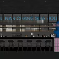 Modern Bar Front Desk 3d model