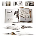 Open fashion magazine pages featuring clothing displays and home decor elements