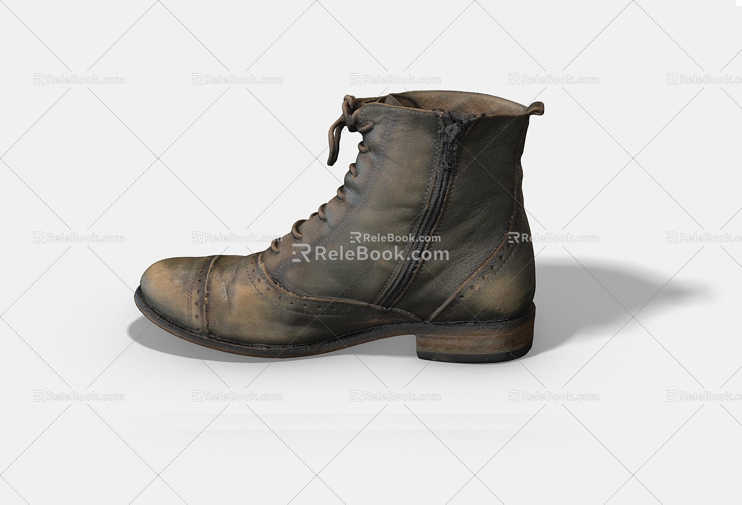 Women's modern boots 3d model