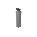 Stainless Steel Cylindrical Industrial Filter Device With Top And Bottom Connections