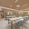 Library Reading Room 3d model