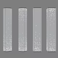 Gradual change column perforated column luminous column luminous perforation gradient column punching column shape perforated shape luminous perforation shape 3d model